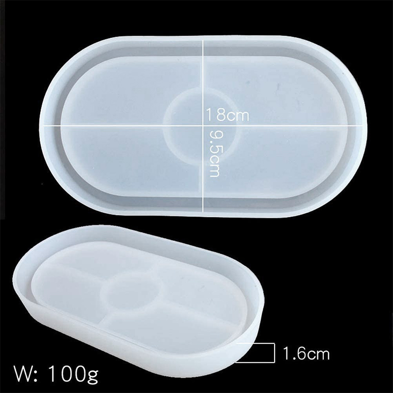 Silicone Resin Mound Oval Jewelry DIY Making Molds