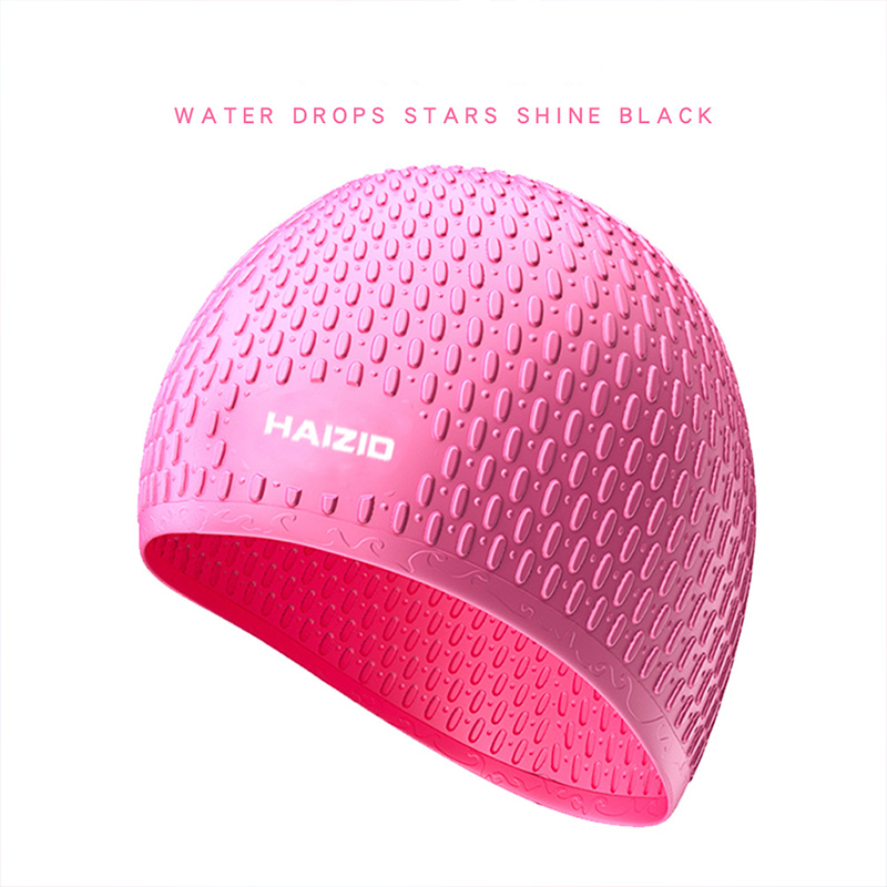 Silicone Swimming Pool Cap for Men and Women - Pink