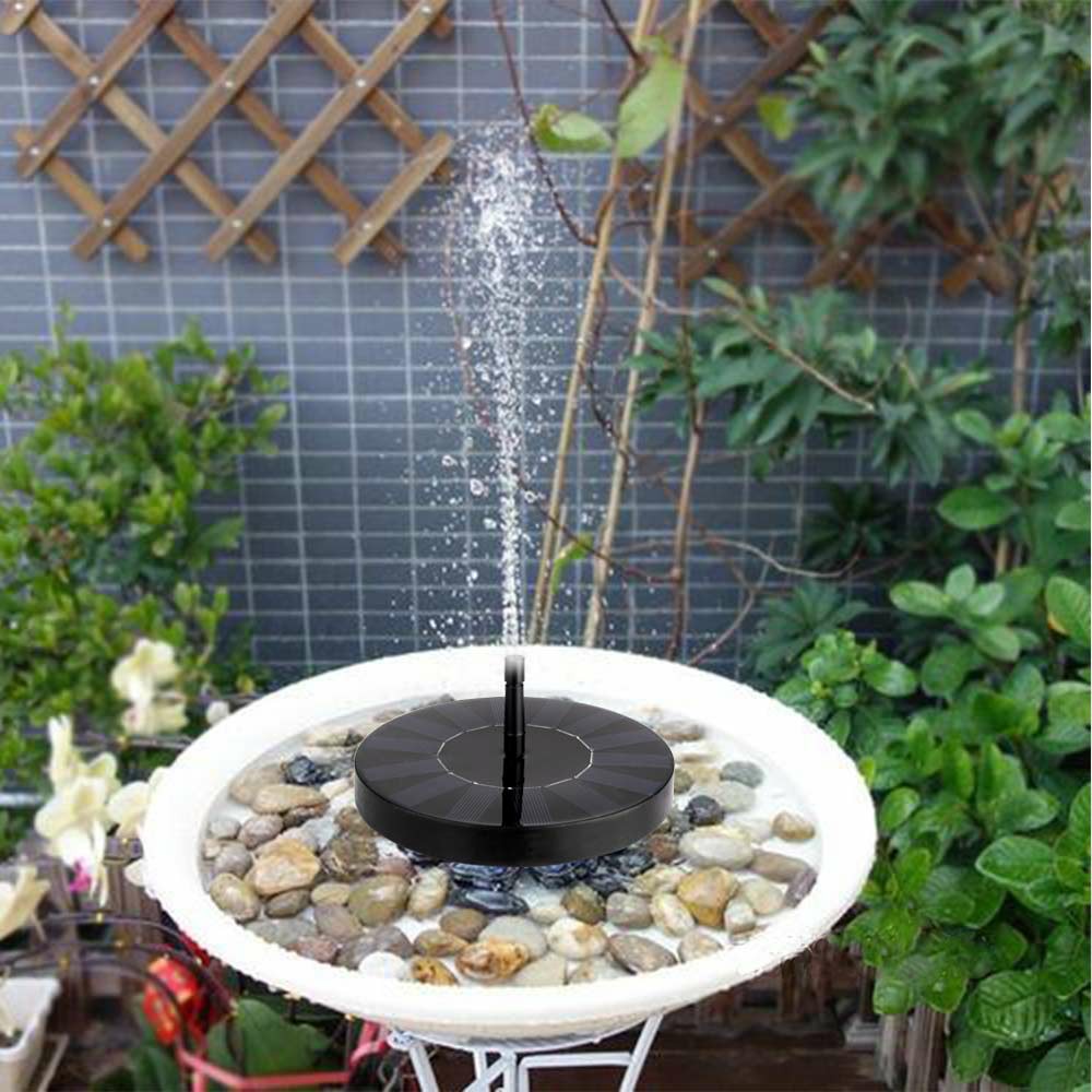 Solar Powered Floating Pump Water Fountain Birdbath Home Pool Garden Decor