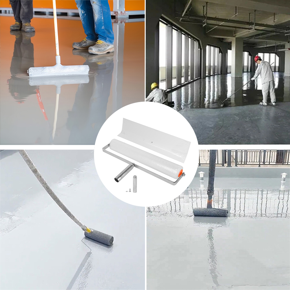 Spiked Roller with Removable Splash Guard Self Leveling Concrete Floor Leveling Tools