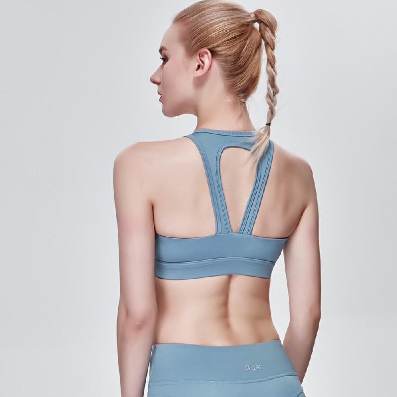 Sports Bra Running Fitness Yoga Bra - Blue L