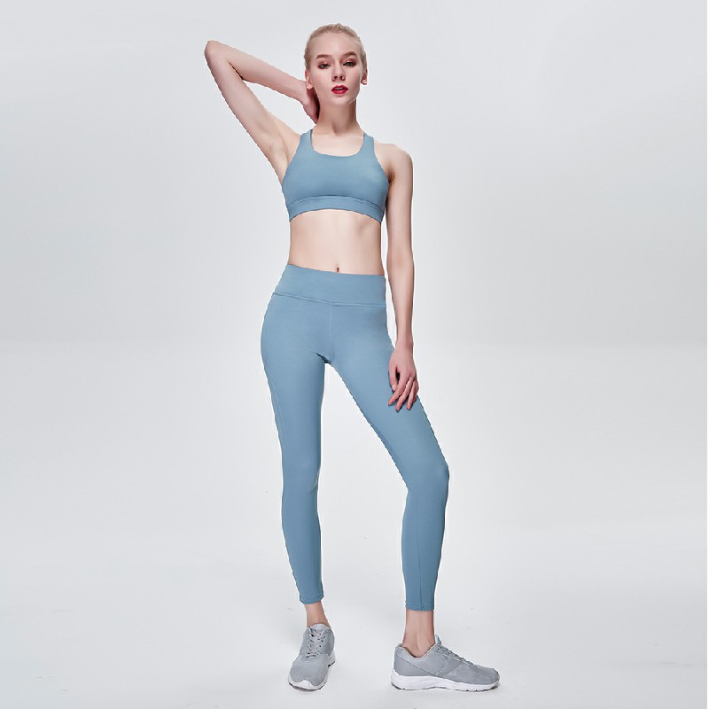 Sports Bra Running Fitness Yoga Bra - Blue L