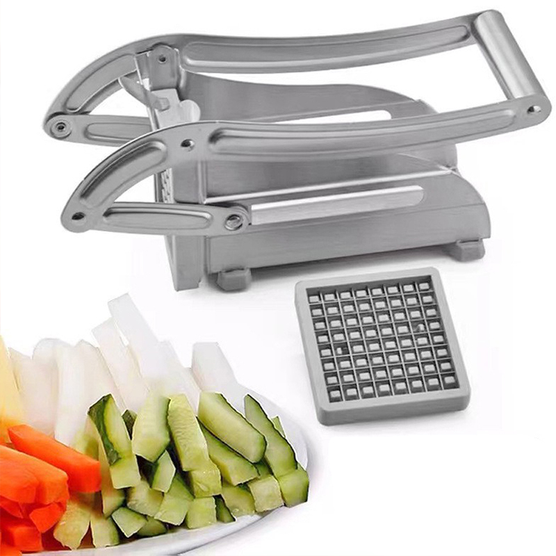 Stainless Steel French Fries Cutter, Vegetables Potatoes Chips Cutter Slicer, Potato Chipper