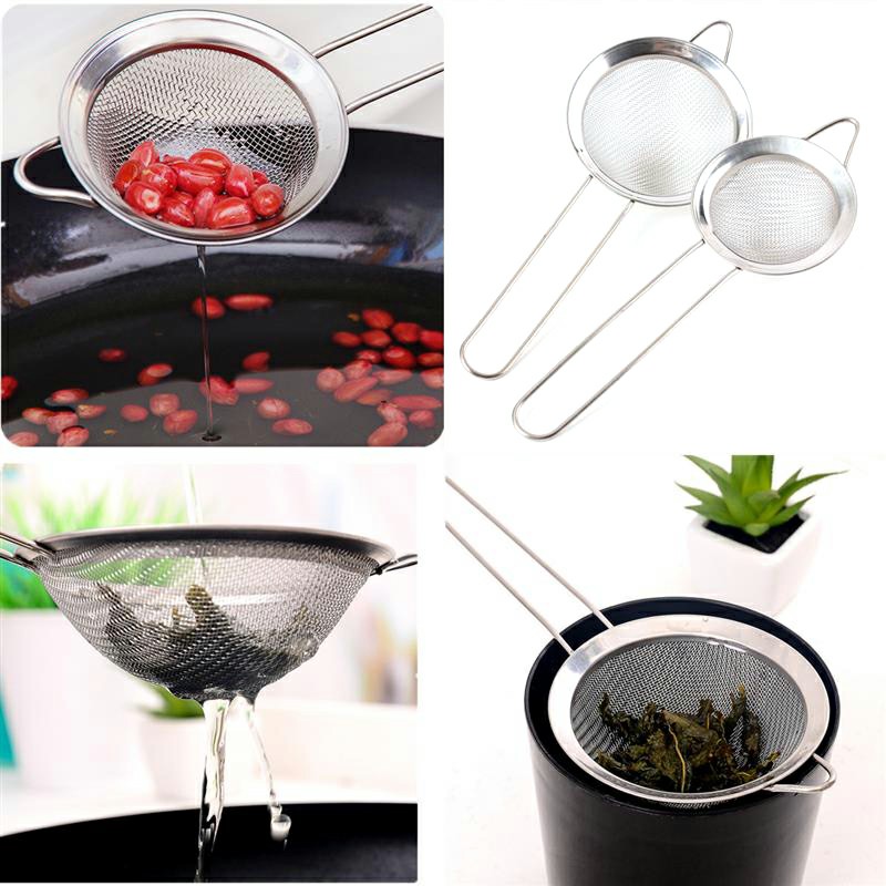Stainless Steel Strainer Wire Mesh Classic Traditional Filter Sieve Spoon Kitchen Gadgets - 12cm