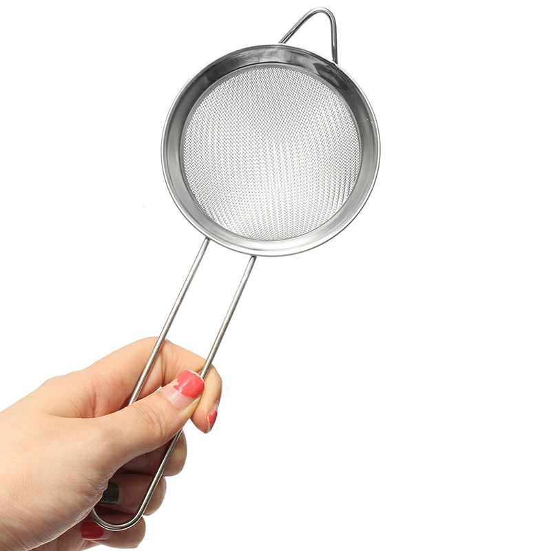 Stainless Steel Strainer Wire Mesh Classic Traditional Filter Sieve Spoon Kitchen Gadgets - 12cm