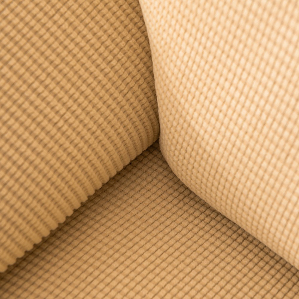 Stretch Sofa Covers Polar Fleece Knitted Slipcovers One Seat - Beige