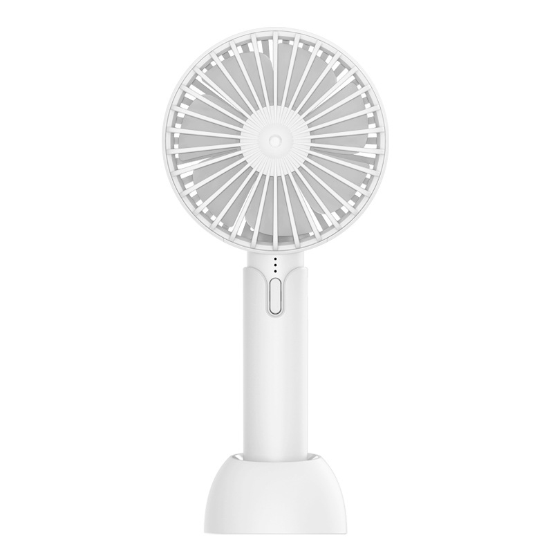 Summer Handheld Portable Mini Fan USB Rechargable Desktop Fan - White