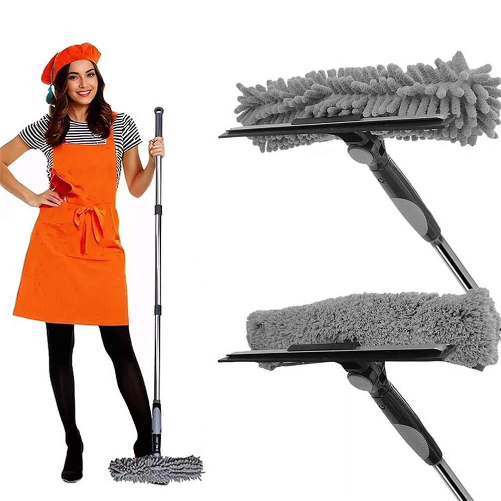 4.5m Telescopic Squeegee Cleaner Window Glass Cleaning Kit Extendable Pole