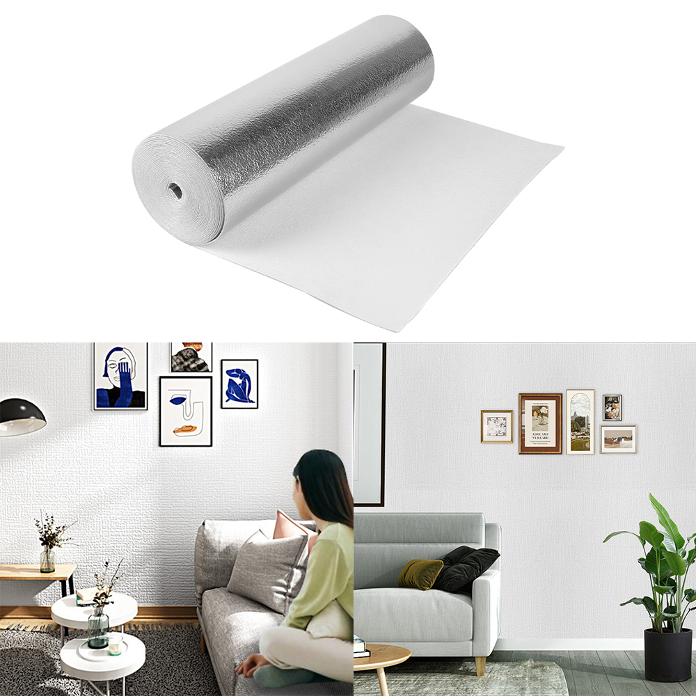 Thicken Self-adhesive Wallpaper Linen Plain Color Decor