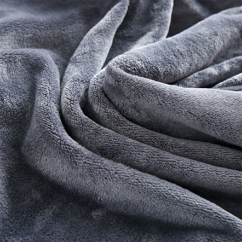 Throw Blanket Fleece Large Soft Warm Sofa Bed Throw Single Double King - Navy