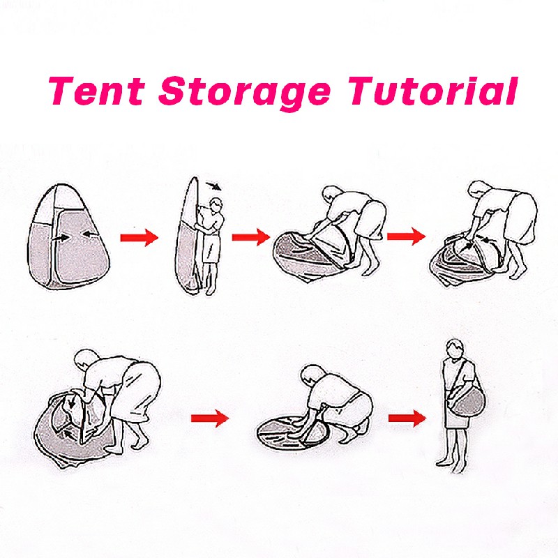 Toilet Shower Tent Pop-up Changing Tent with Tent Bag for Outdoor Travel Camping - Blue