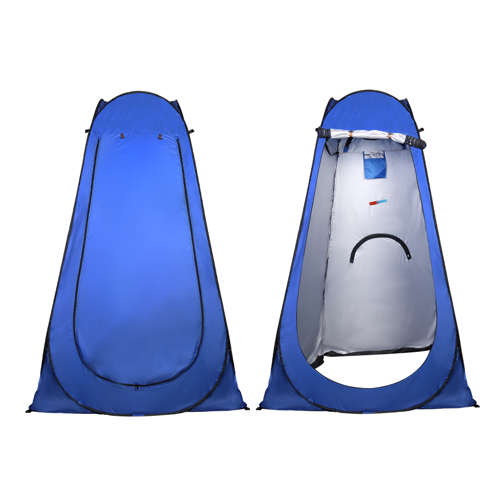 Toilet Shower Tent Pop-up Changing Tent with Tent Bag for Outdoor Travel Camping - Blue
