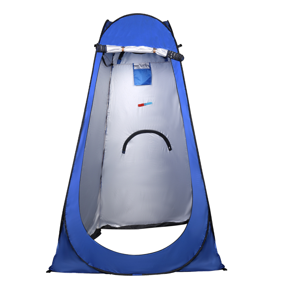 Toilet Shower Tent Pop-up Changing Tent with Tent Bag for Outdoor Travel Camping - Blue