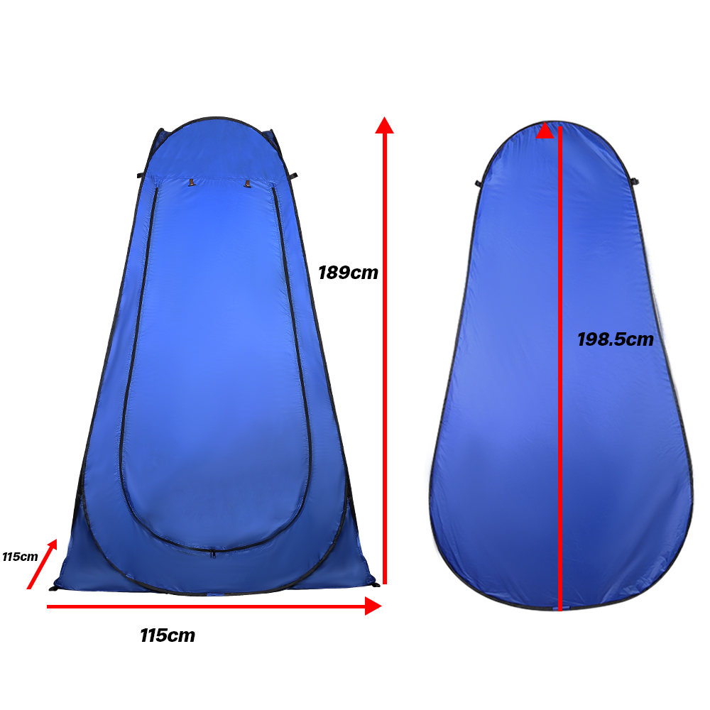 Toilet Shower Tent Pop-up Changing Tent with Tent Bag for Outdoor Travel Camping - Blue