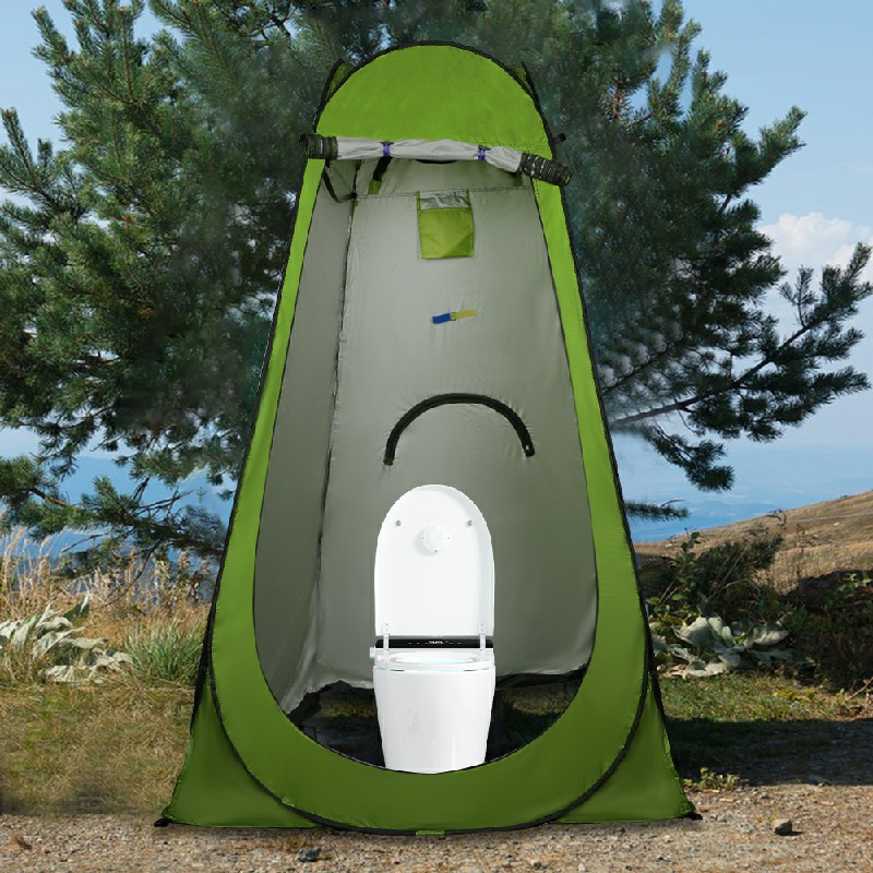 Toilet Shower Tent Pop-up Changing Tent with Tent Bag for Outdoor Travel Camping - Green
