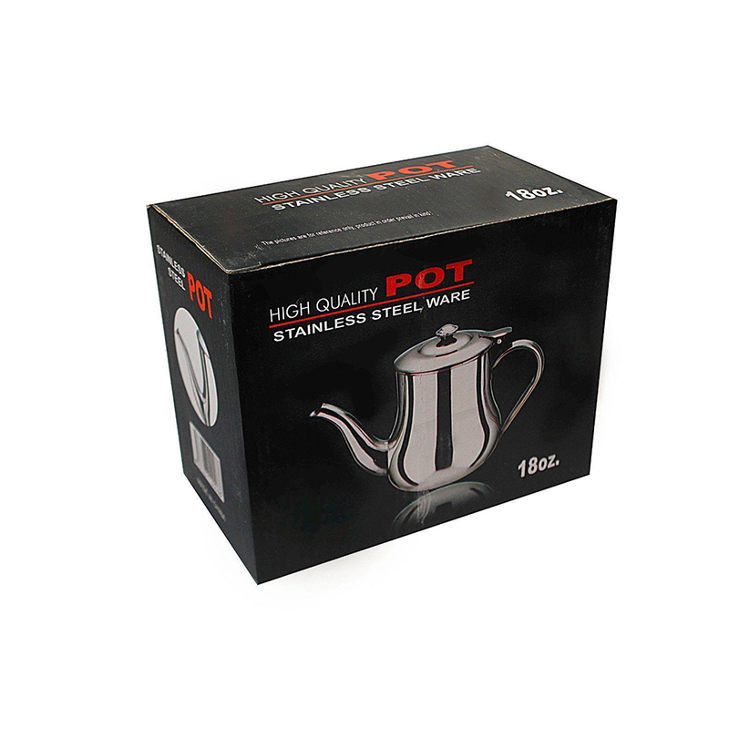 Traditional Style Stainless Steel Tea Pot 18oz for Kitchen Home