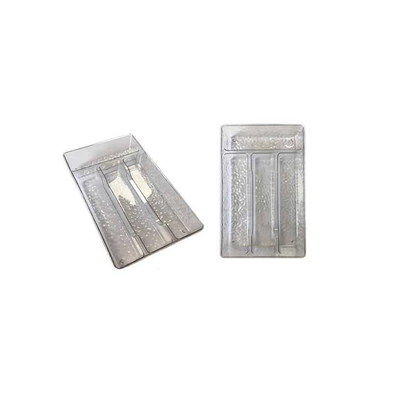 Transparent Plastic Cutlery Drawer Organiser Tray 29 x 17.5 cm