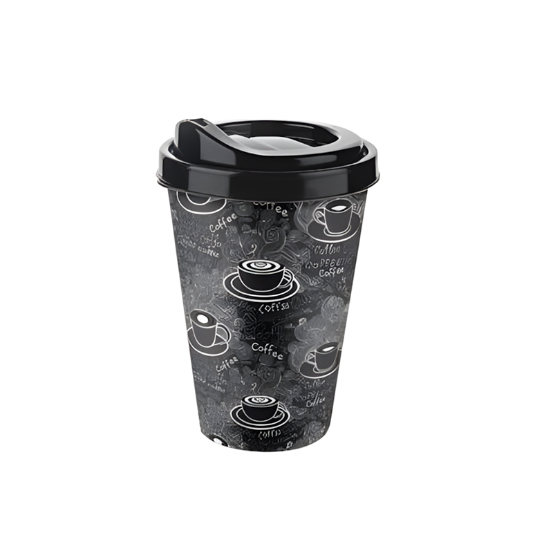 TTZ Plastic Reusable Travel Coffee Cup 400ml Assorted Designs