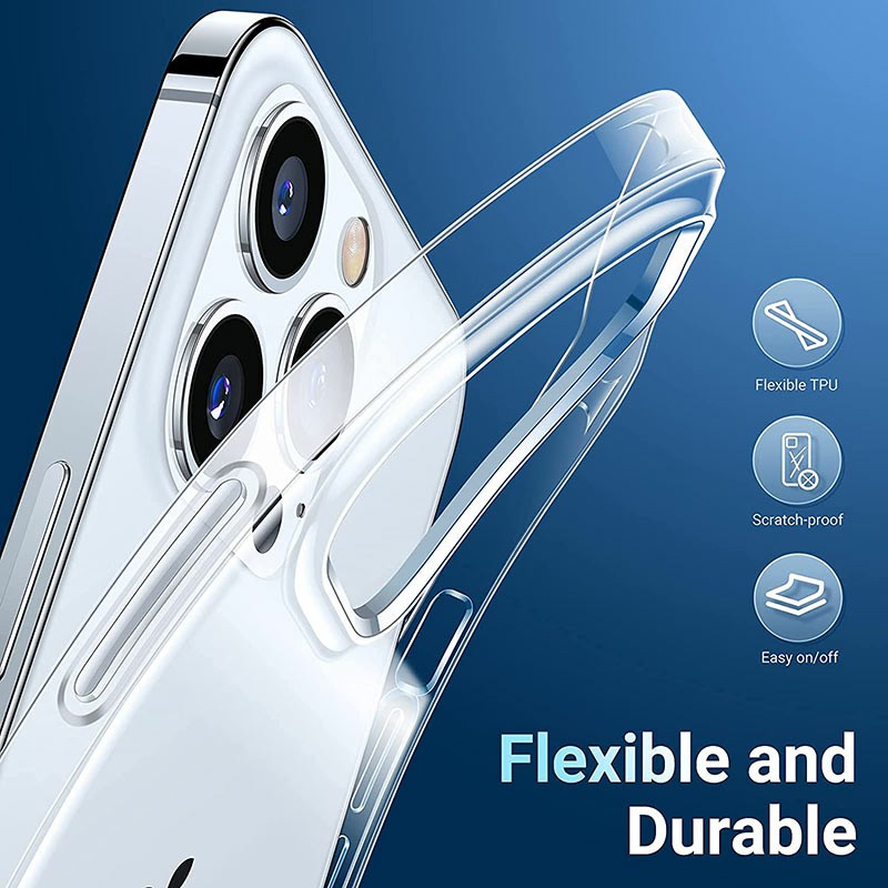 Ultra Slim Minimal Clear Shockproof Protective Cases Compatible with iPhone 13 Pro