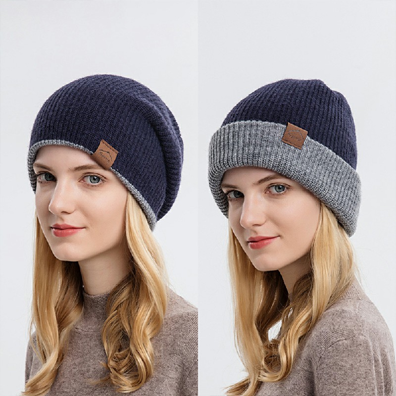 Unisex Winter Knitted Hat - Navy