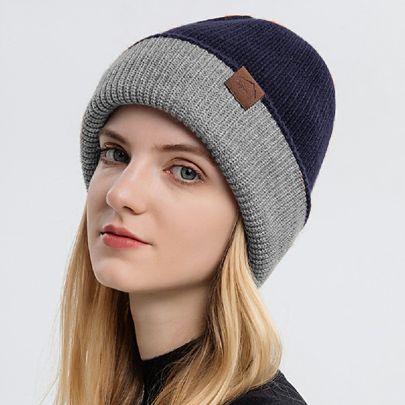 Unisex Winter Knitted Hat - Navy