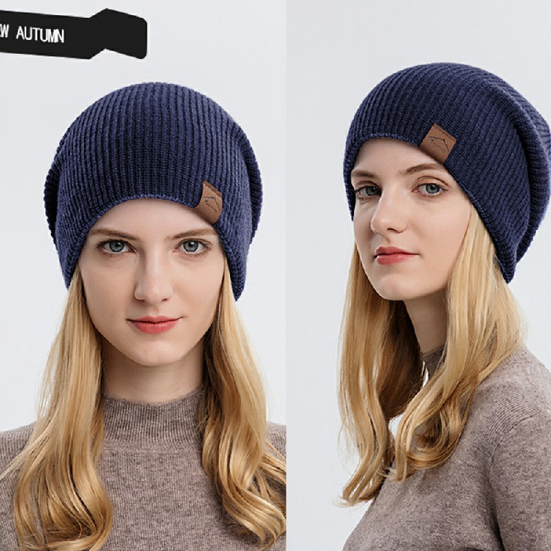 Unisex Winter Knitted Hat - Navy