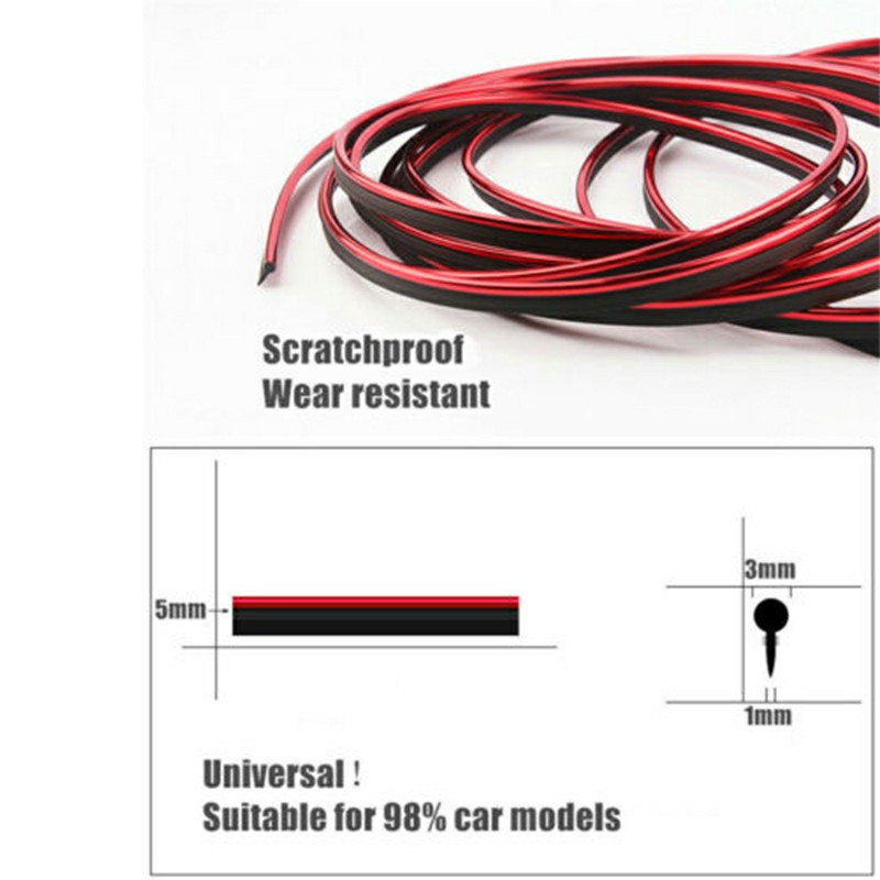 Universal Edge Gap Line Car Interior Accessories Molding Garnish - Silver 5M