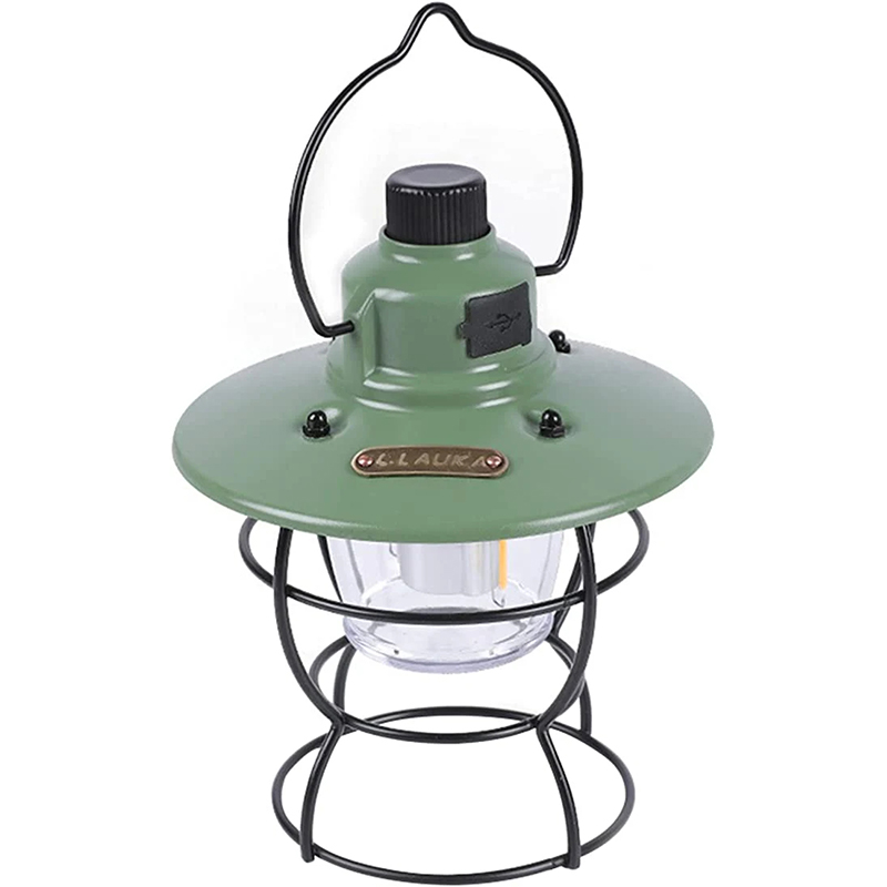 USB-C Rechargeable Camping Light Lantern MY-88077 14 x 12 cm Metal Framing Random Colours