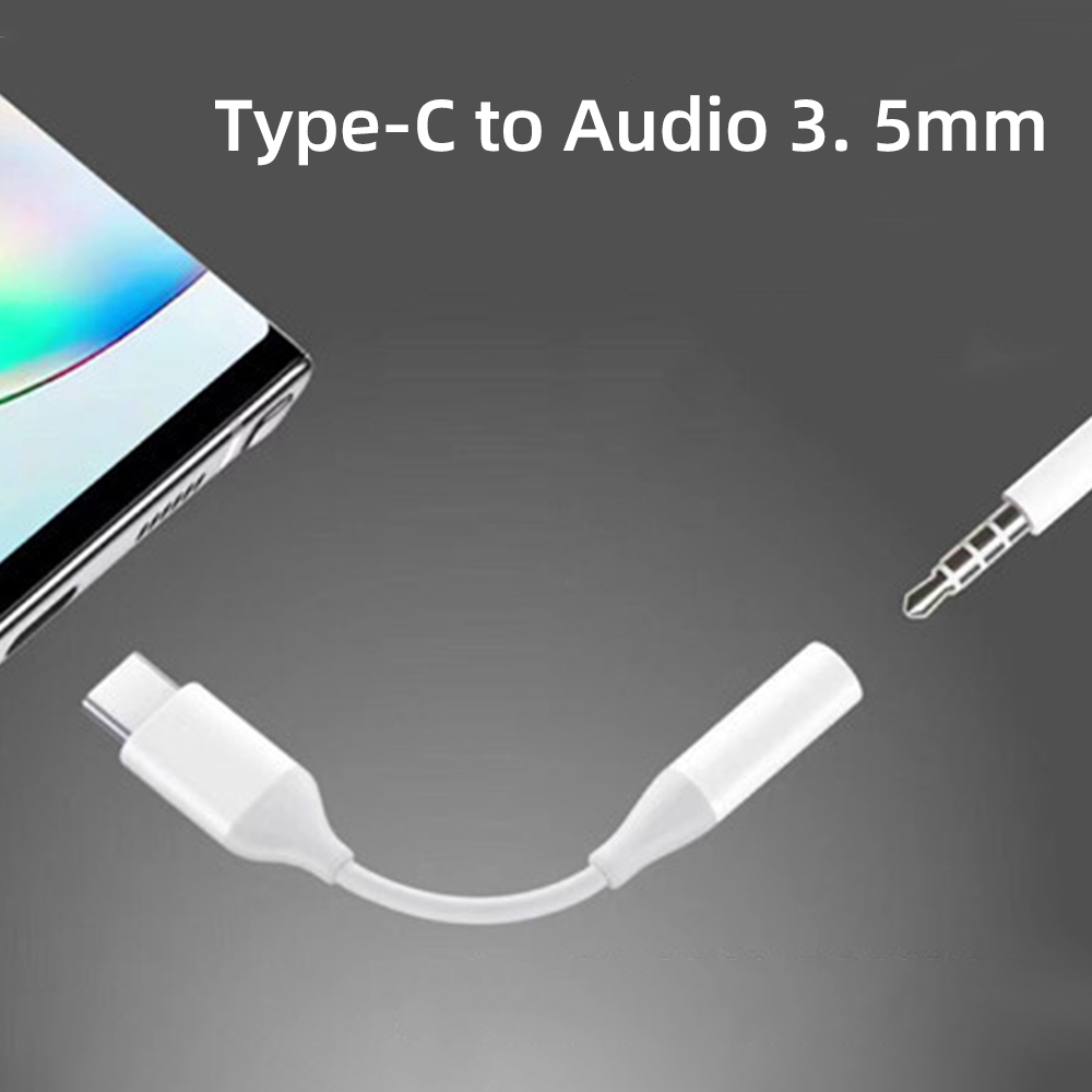 USB C to 3.5mm Headphone Jack Adapter for iPhone Type C Aux Dongle Cable for Pad Galaxy S23/S23/S22/S21Ultra MacBook Note White