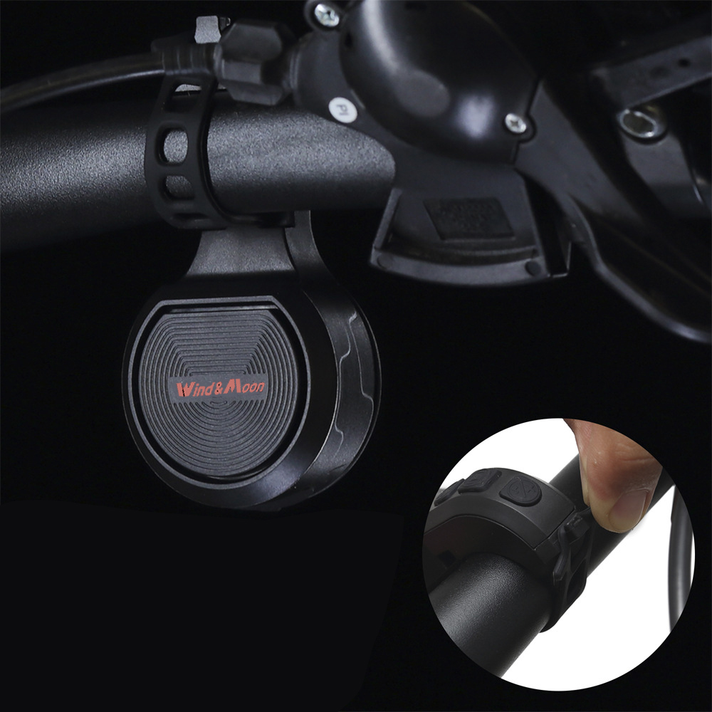 USB Rechargeable Electronic Bike Horn Bicycle BellInstall on Handlebar Mount