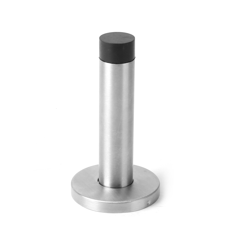 Wall Mounted Door Stopper Satin Stainless Steel Chrome Rubber Door Stop