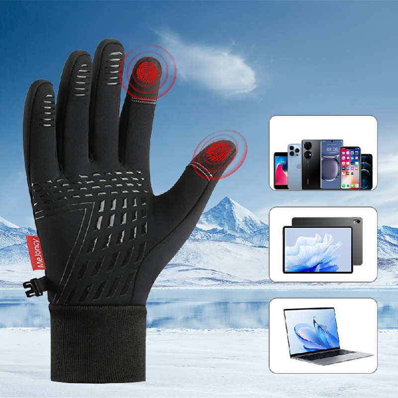Winter Waterproof Touch Screen Windproof Thermal Gloves Winter Warm Gloves - L