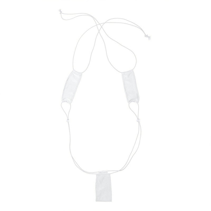 Women Micro Bikini Swimwear Erotic G-String Bra and Thong Swimsuit - White