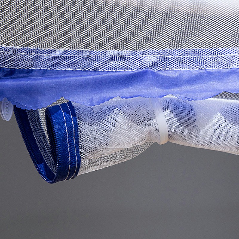 Yurt Mosquito Net Pop-Up Netting Tent Lace Cover with Single Door 100 x 190cm - Blue