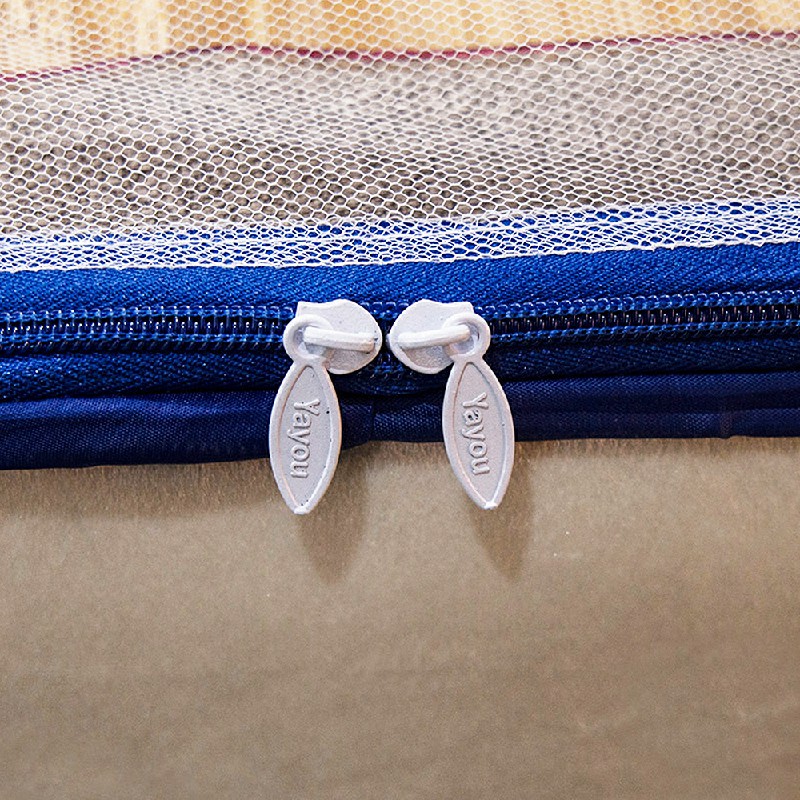 Yurt Mosquito Net Pop-Up Netting Tent Lace Cover with Single Door 100 x 190cm - Blue