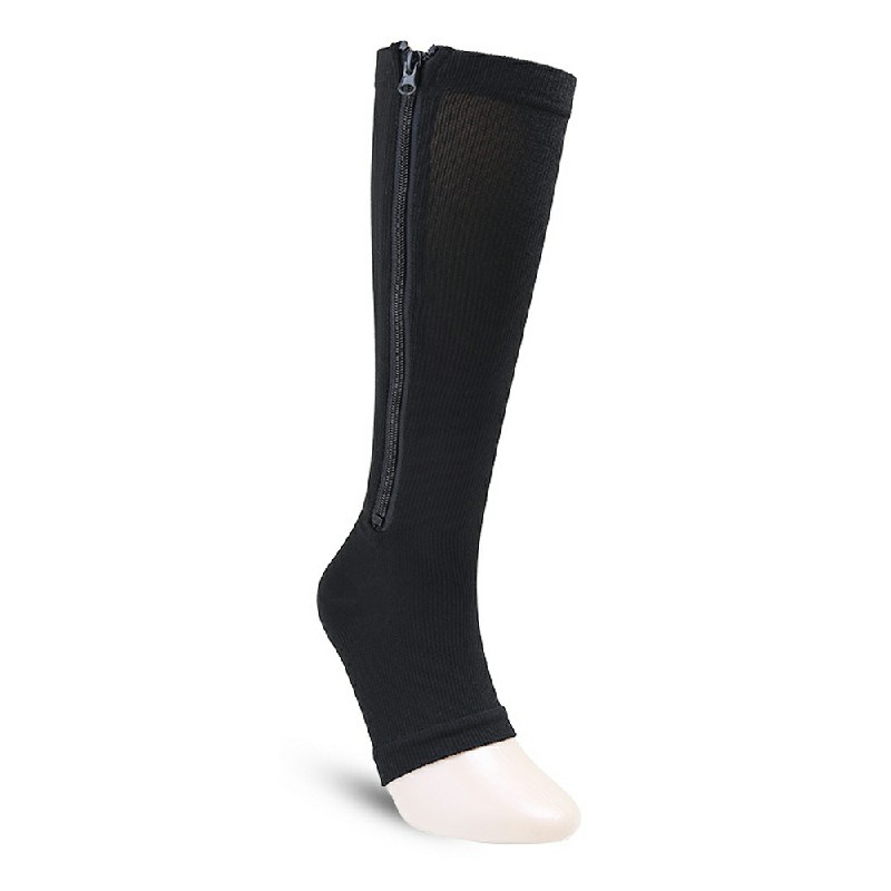 Zipper Compression Socks Open Compression Stockings for Men and Women - XXL